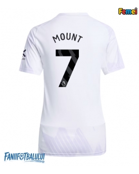 Manchester United Mason Mount #7 Tricou Fotbal Replică 2025-26 Femei Deplasare